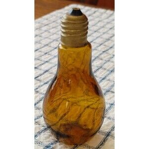 Kitsch Amber Glass Christmas Light Salt Shaker Hanukkah Christmas Gift Idea READ